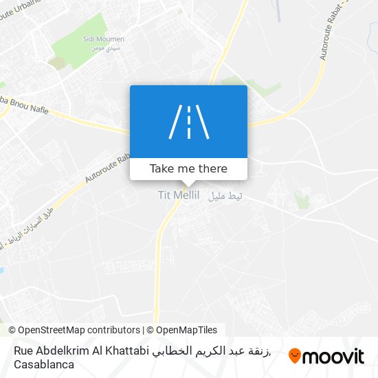 Rue Abdelkrim Al Khattabi زنقة عبد الكريم الخطابي map