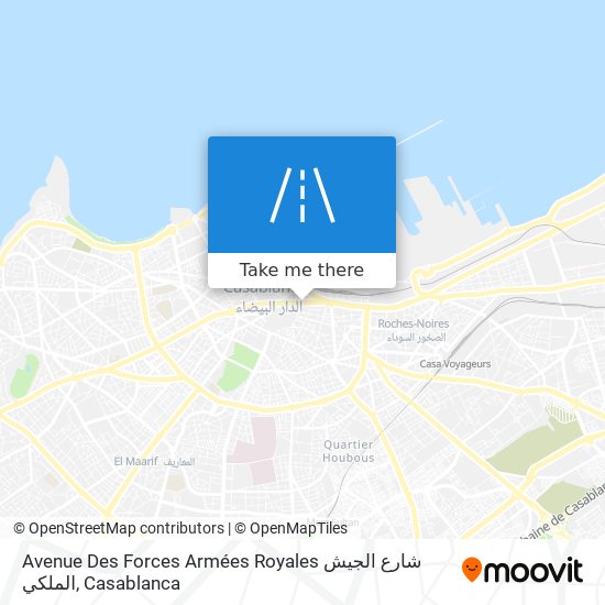 Avenue Des Forces Armées Royales شارع الجيش الملكي map