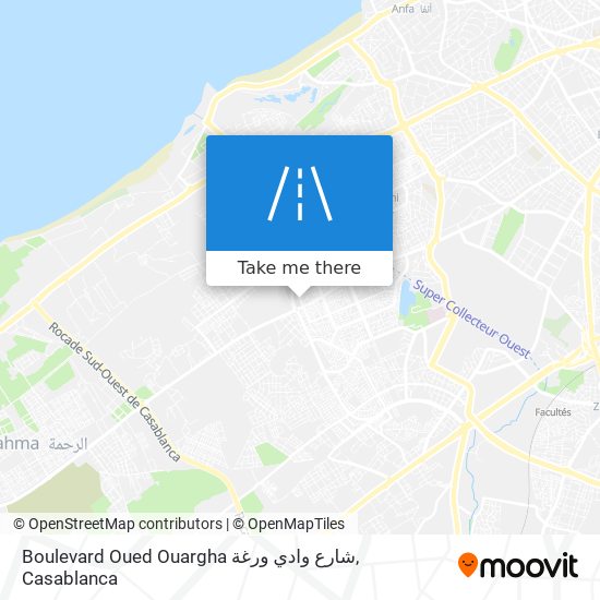 Boulevard Oued Ouargha شارع وادي ورغة map