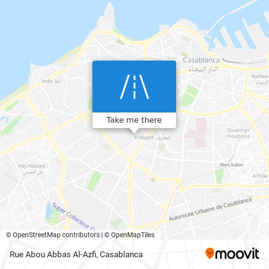 Rue Abou Abbas Al-Azfi map