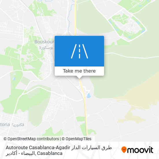 Autoroute Casablanca-Agadir طرق السيارات الدار البيضاء - أكادير map