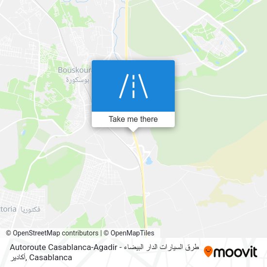 Autoroute Casablanca-Agadir طرق السيارات الدار البيضاء - أكادير map