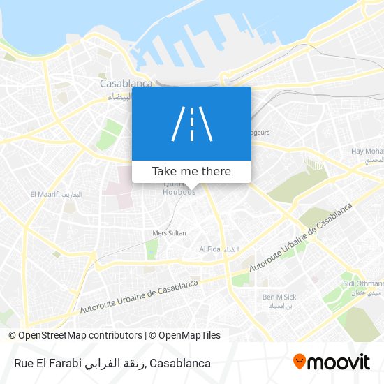 Rue El Farabi زنقة الفرابي plan