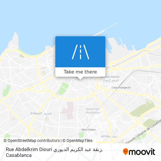 Rue Abdelkrim Diouri زنقة عبد الكريم الديوري map