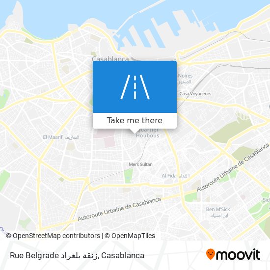 Rue Belgrade زنقة بلغراد map