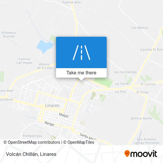 Volcán Chillán map