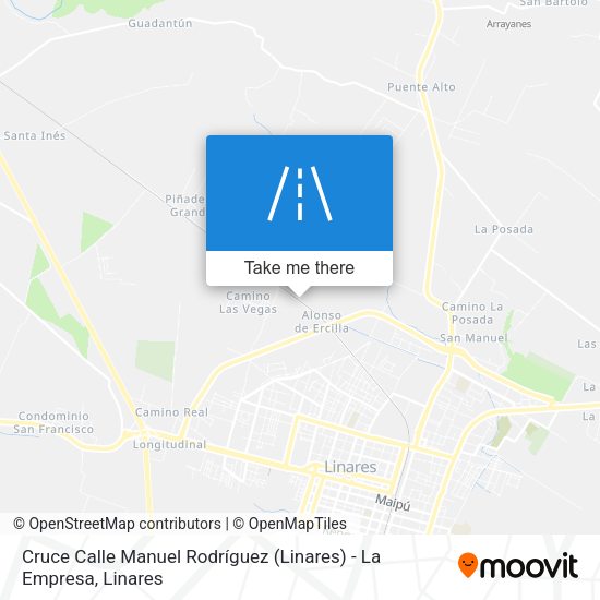 Mapa de Cruce Calle Manuel Rodríguez (Linares) - La Empresa