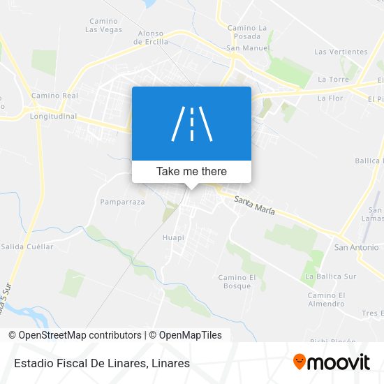 Estadio Fiscal De Linares map