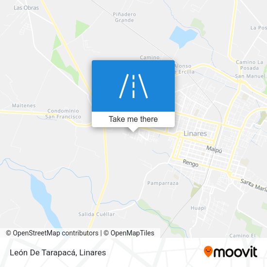 León De Tarapacá map