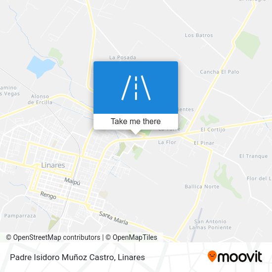 Padre Isidoro Muñoz Castro map