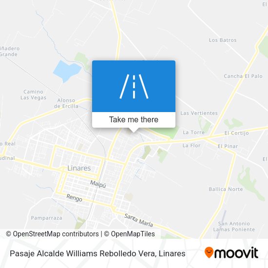 Pasaje Alcalde Williams Rebolledo Vera map