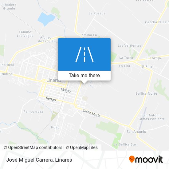 José Miguel Carrera map
