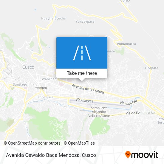 Mapa de Avenida Oswaldo Baca Mendoza