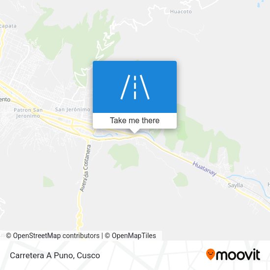 Mapa de Carretera A Puno