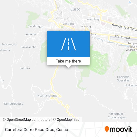 Mapa de Carretera Cerro Paco Orco