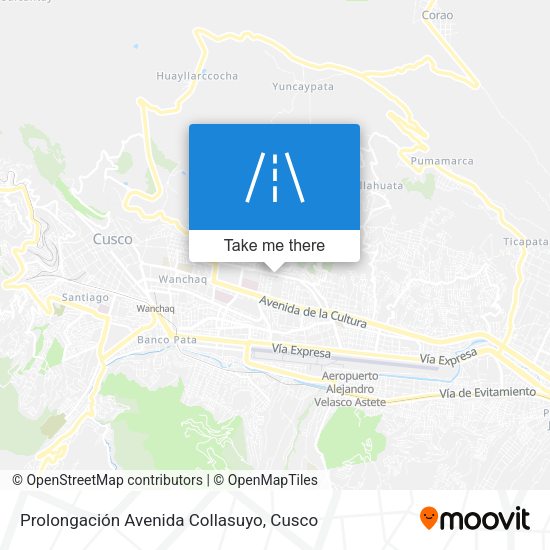 Mapa de Prolongación Avenida Collasuyo