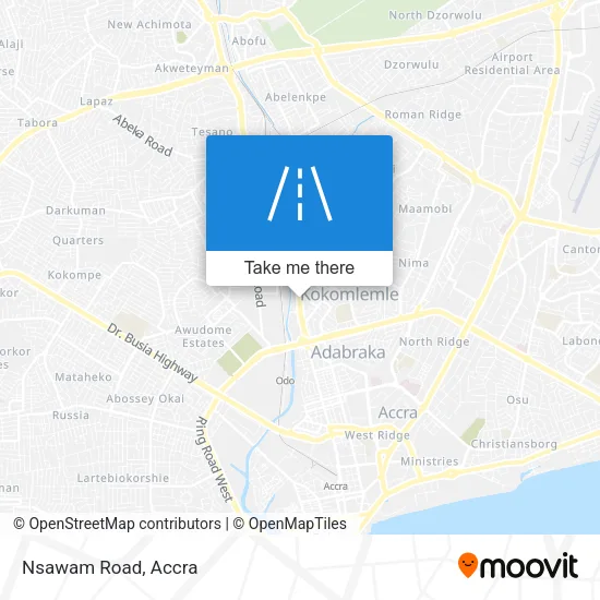 Nsawam Road map