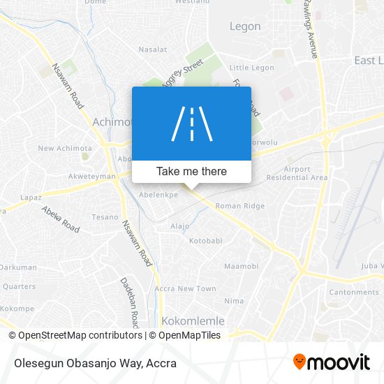 Olesegun Obasanjo Way map