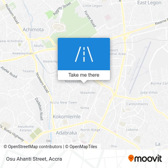 Osu Ahanti Street map