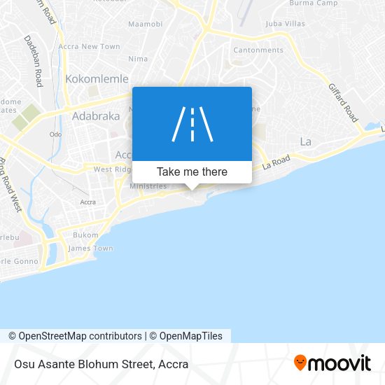 Osu Asante Blohum Street map