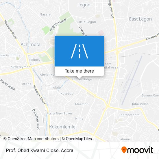 Prof. Obed Kwami Close map