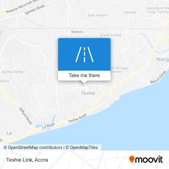 Teshie Link map