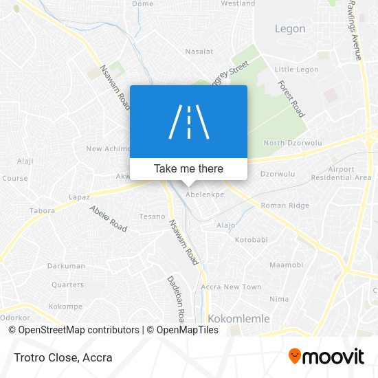 Trotro Close map