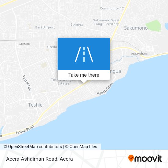 Accra-Ashaiman Road map