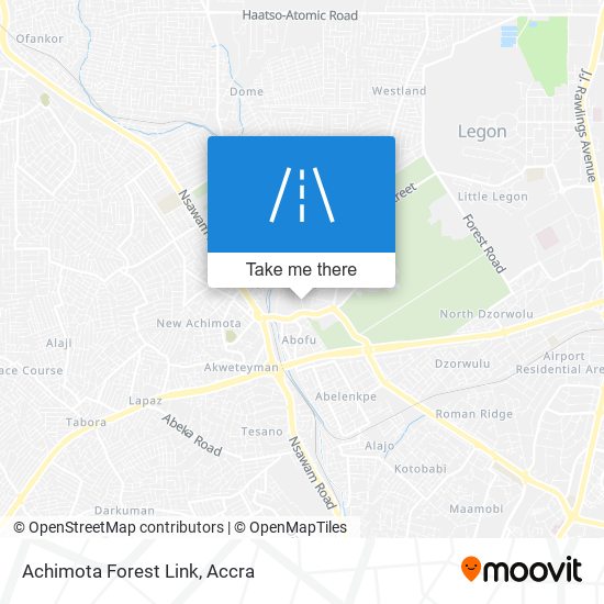 Achimota Forest Link map