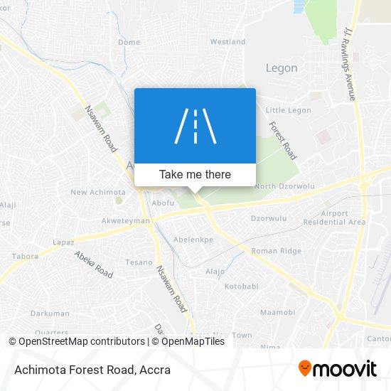 Achimota Forest Road map