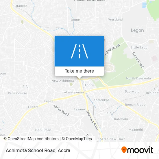 Achimota School Road map