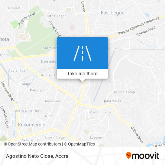 Agostino Neto Close map