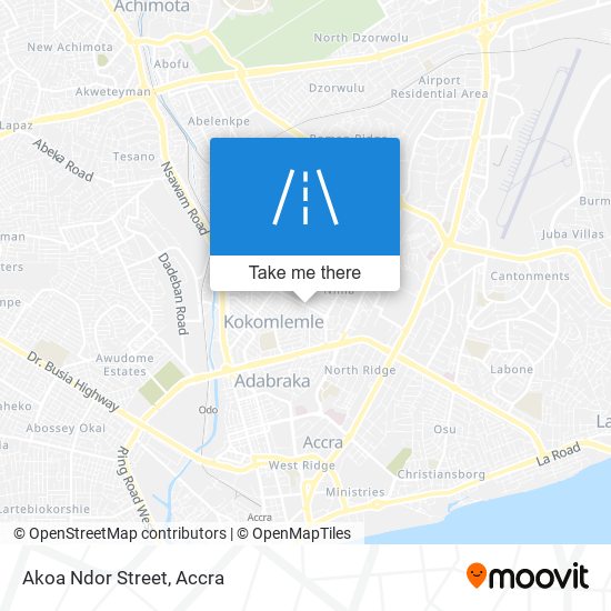 Akoa Ndor Street map