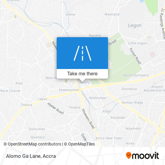 Alomo Ga Lane map