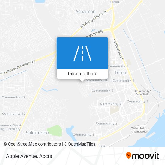 Apple Avenue map