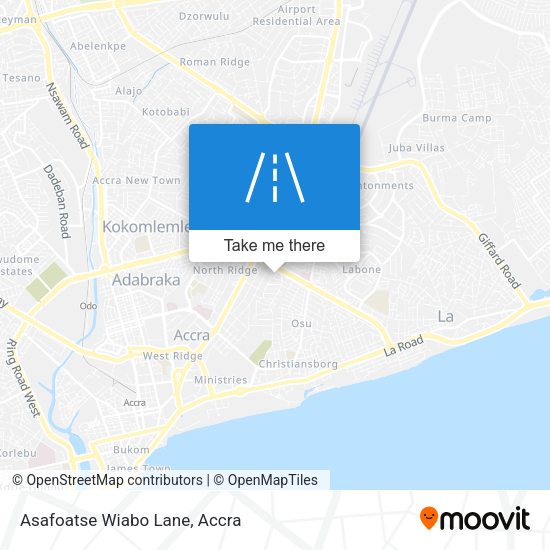 Asafoatse Wiabo Lane map