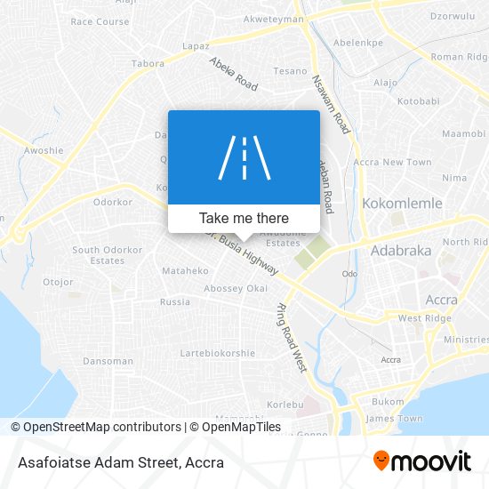 Asafoiatse Adam Street map