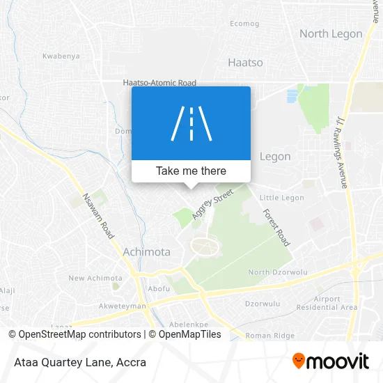 Ataa Quartey Lane map