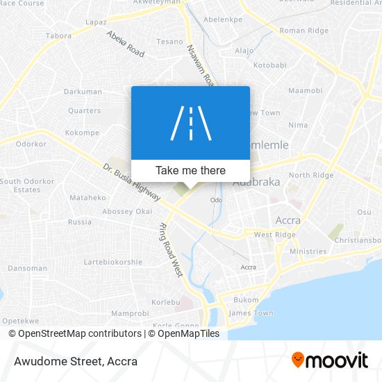 Awudome Street map
