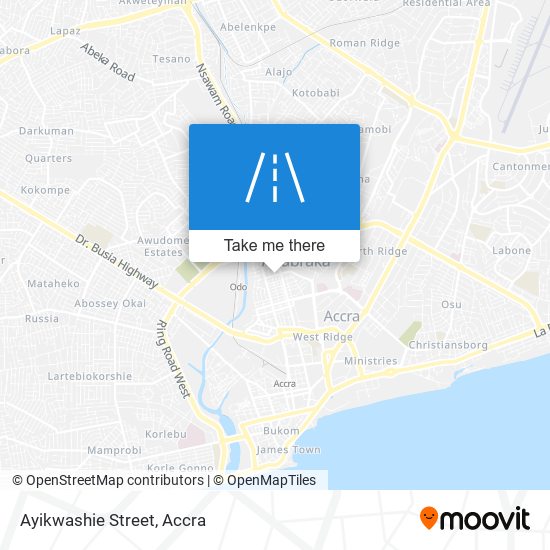 Ayikwashie Street map