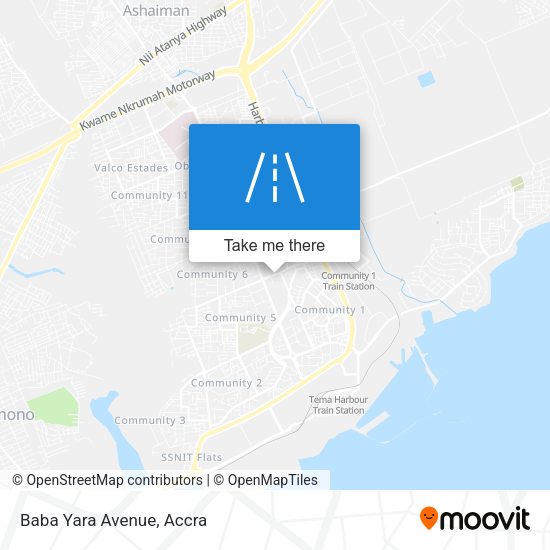 Baba Yara Avenue map