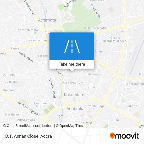 D. F. Annan Close map