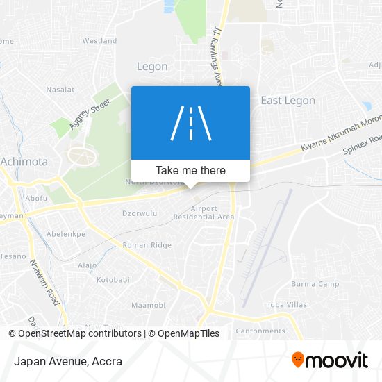 Japan Avenue map