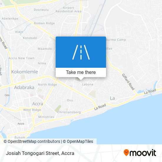 Josiah Tongogari Street map