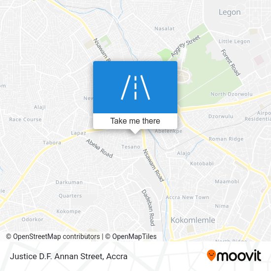 Justice D.F. Annan Street map