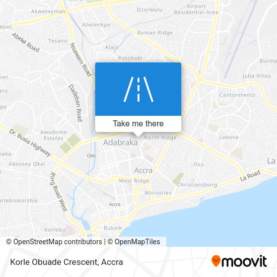 Korle Obuade Crescent map