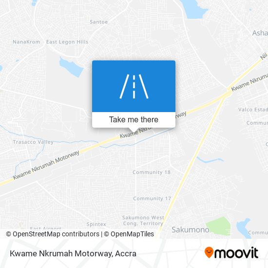 Kwame Nkrumah Motorway map