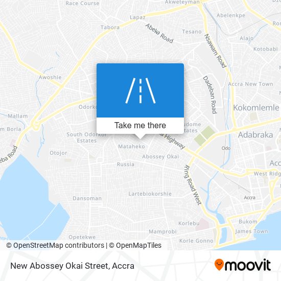 New Abossey Okai Street map