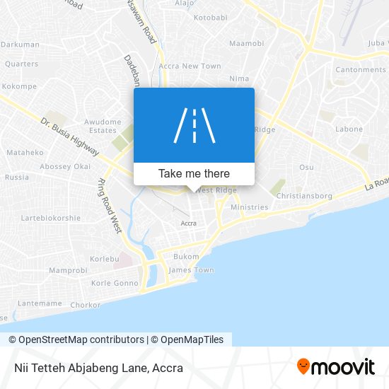 Nii Tetteh Abjabeng Lane map