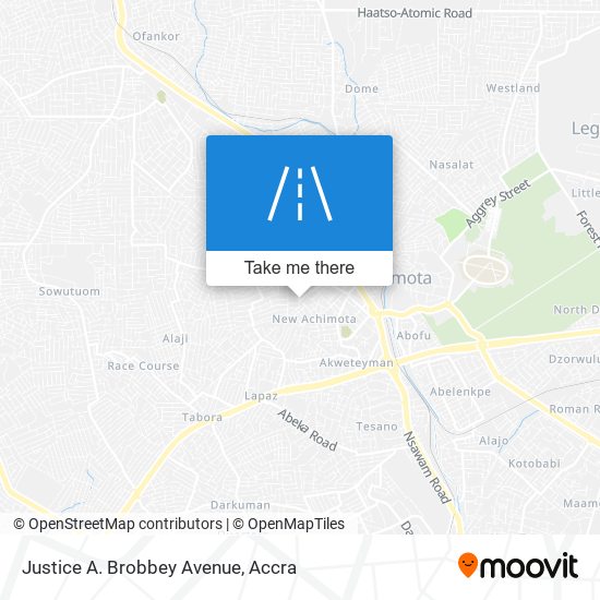 Justice A. Brobbey Avenue map